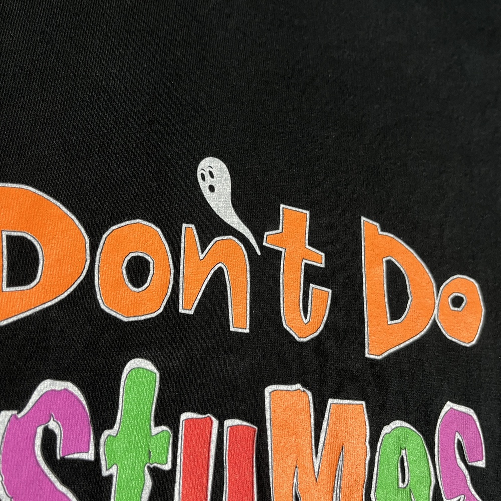 Vintage Costume Shirt Black Halloween Ghost Horror Monsters 90s Single Stitch - Picture 5 of 10